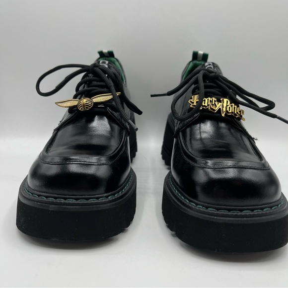 Newbella x Harry Potter NWT Slytherin Lace Up Platform Loafer Size 6.5 - Picture 1 of 12
